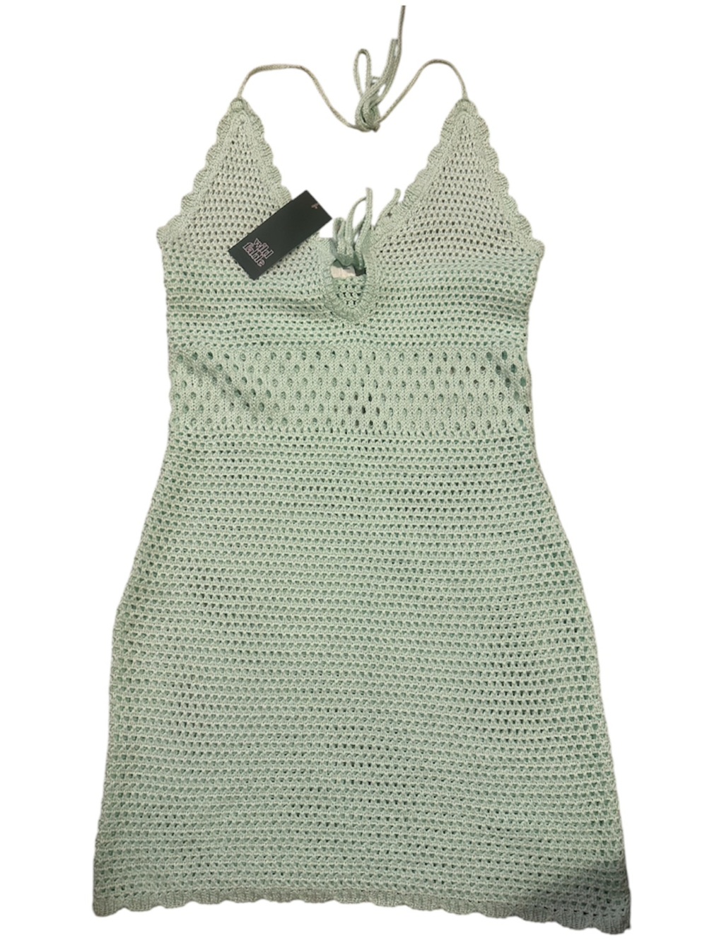 wild fable Crochet Halter Swim Coverup in Sage